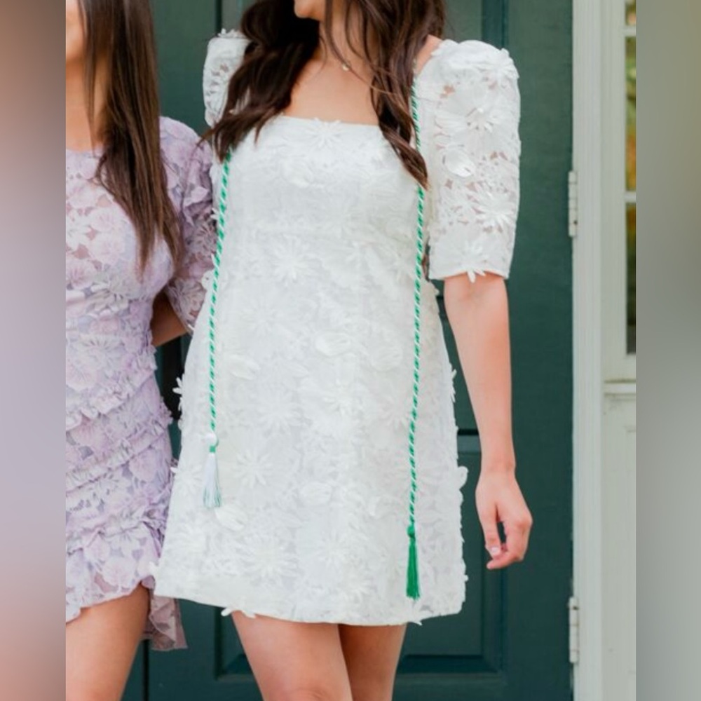 LPA Teresa White Floral Mini Dress - Medium